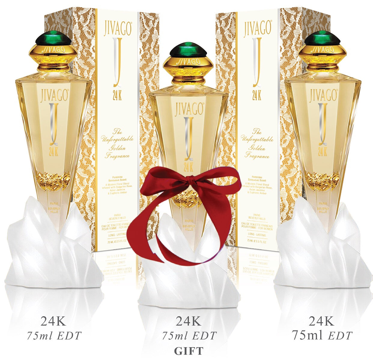 Jivago 24k for Women EDT 75ml x 3