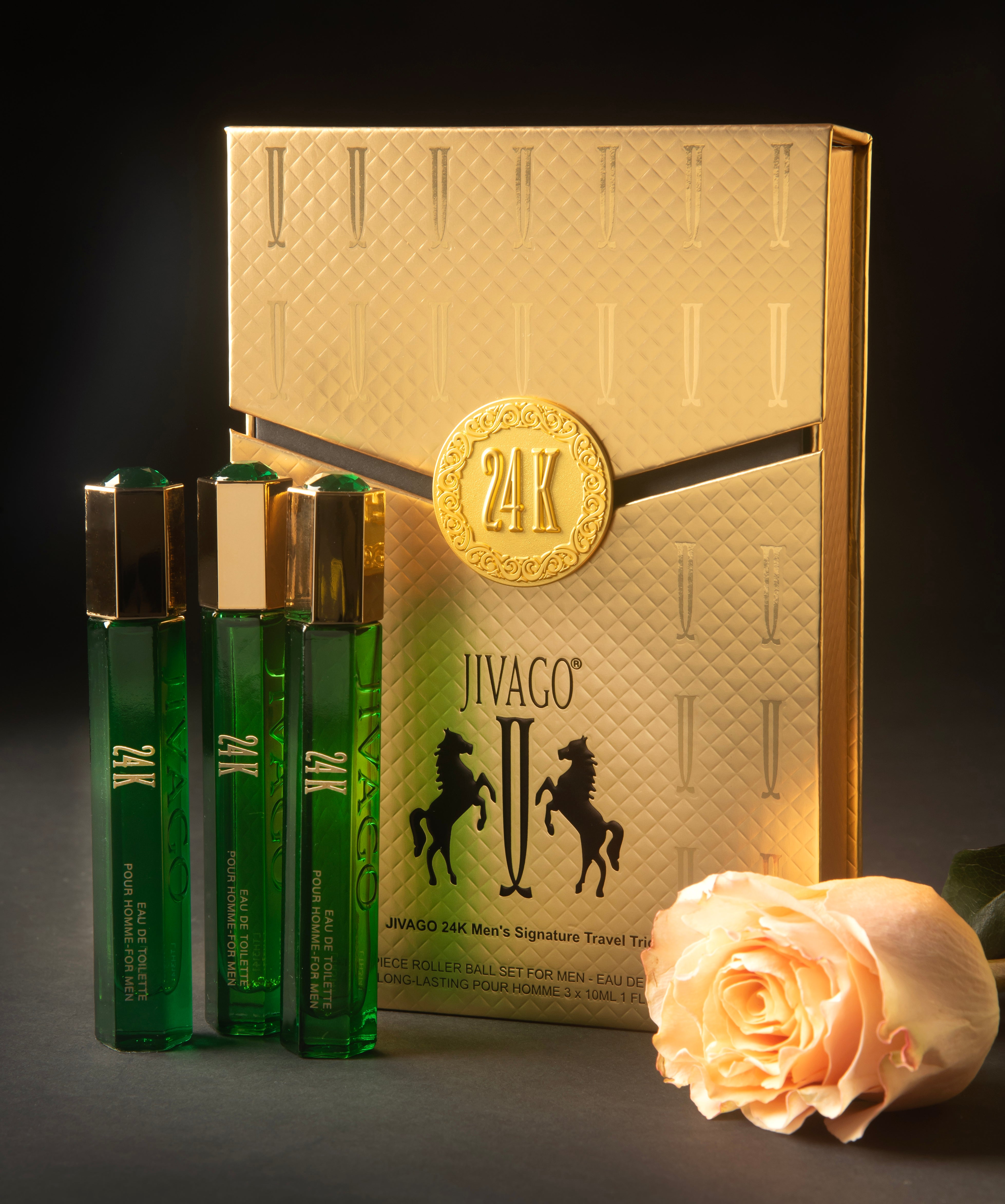 24K Men EDT Rollerball Trio